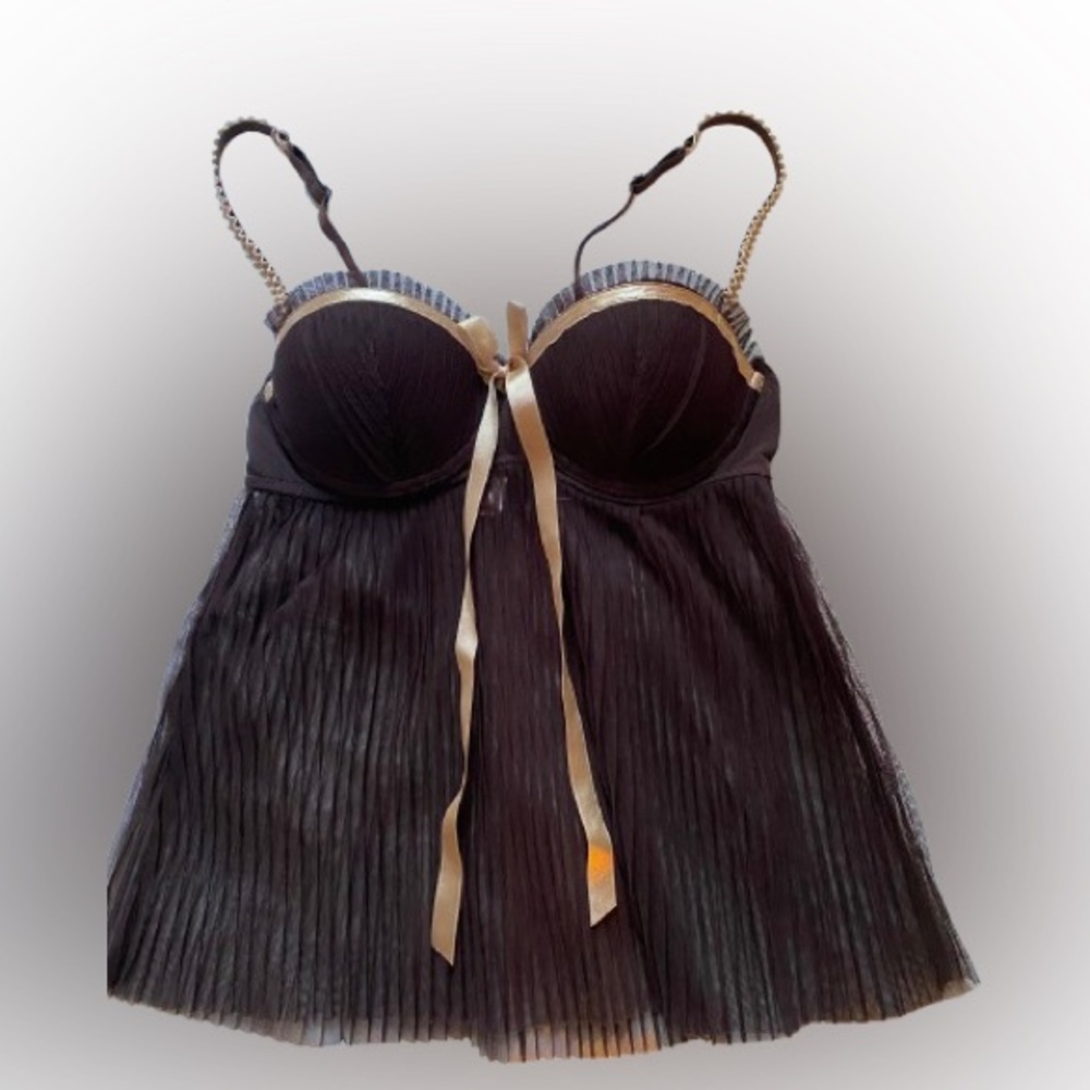 La vie en rose sheer bustier cami